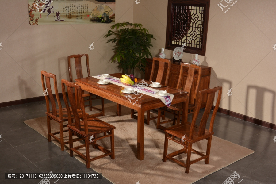 红木霸王餐桌椅