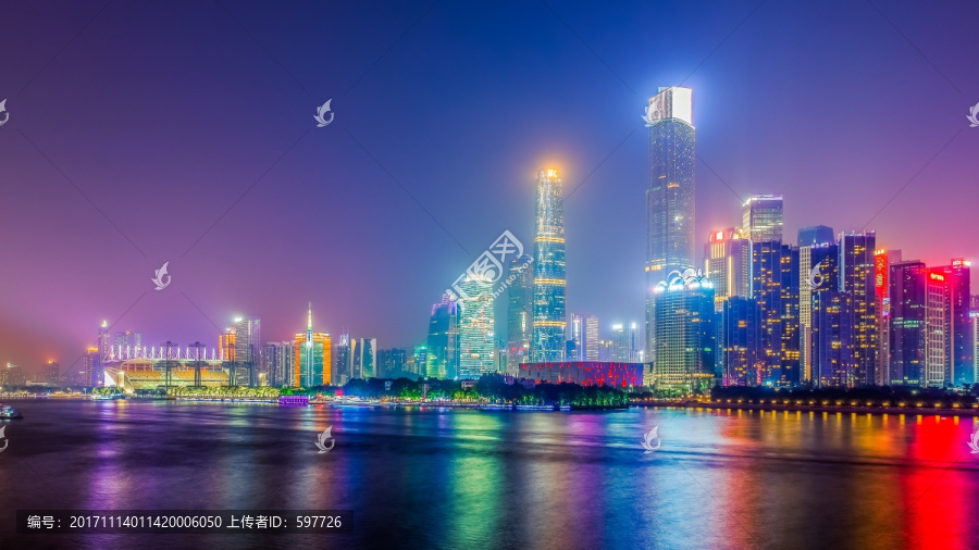 广州东西塔夜景