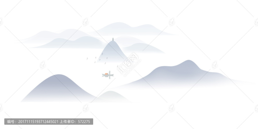 人間仙境般的現(xiàn)代水墨畫