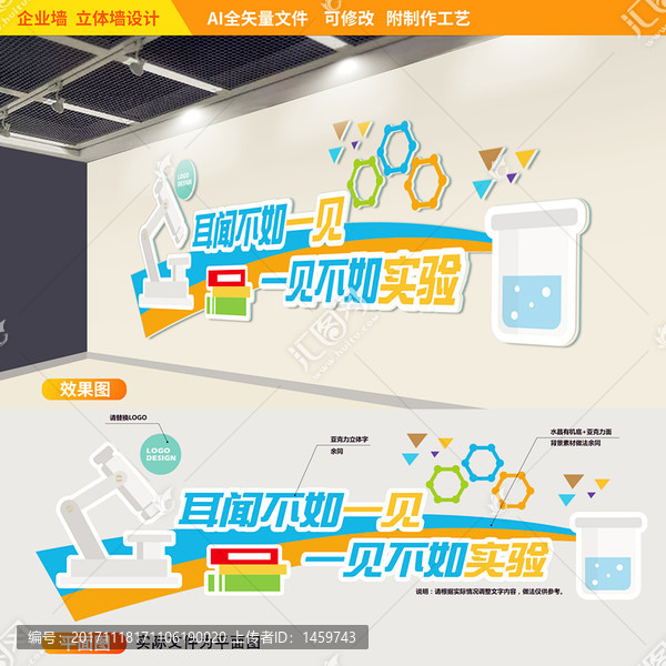 實驗室科學文化立體墻