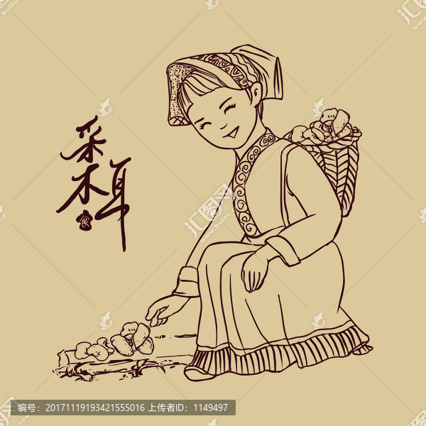 采木耳,摘木耳