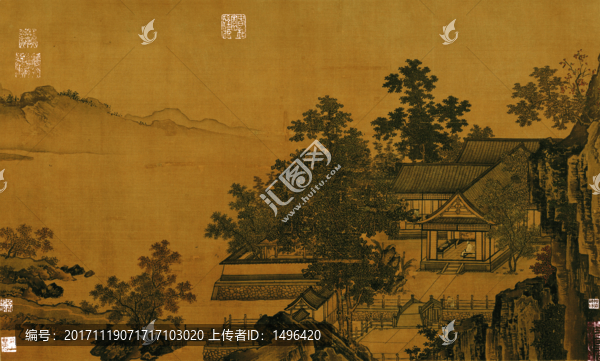 四景山水圖,秋
