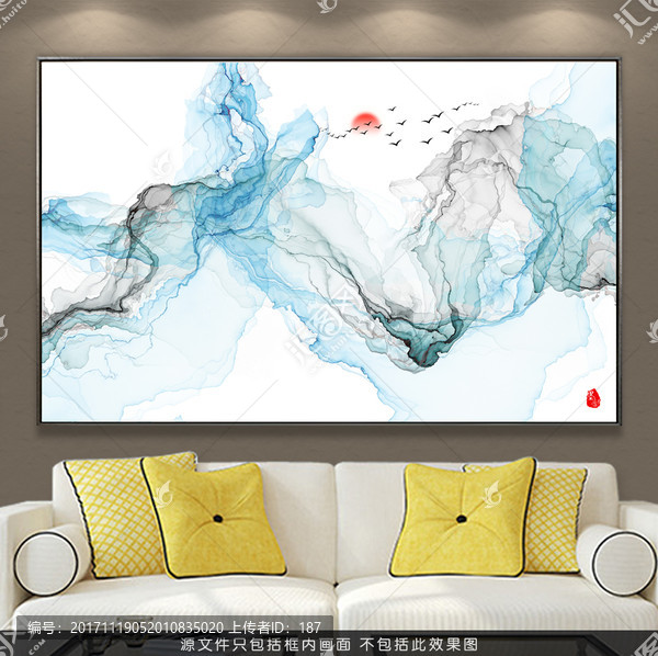 現(xiàn)代抽象意境水墨畫(huà),水墨掛畫(huà)