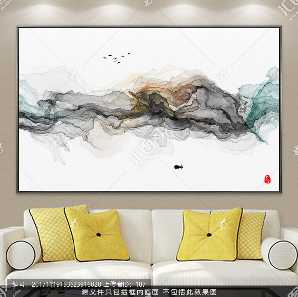 水墨畫,水墨裝飾畫,掛畫