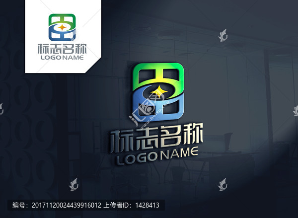 中字,方形科技logo