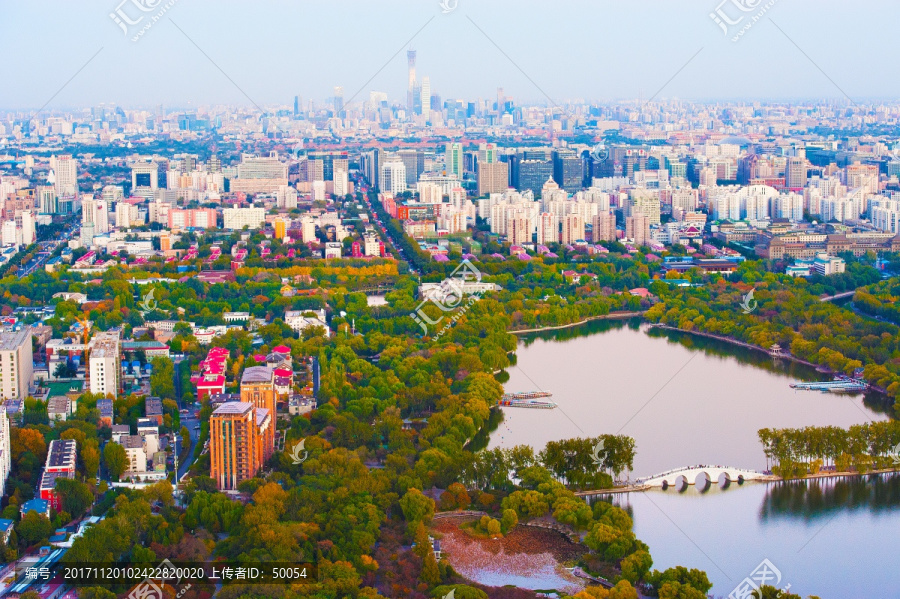 鸟瞰北京城