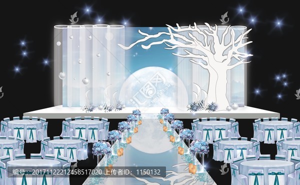 藍(lán)色純凈婚禮