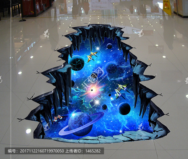 星空地板畫
