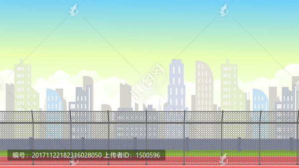 卡通矢量背景运动场