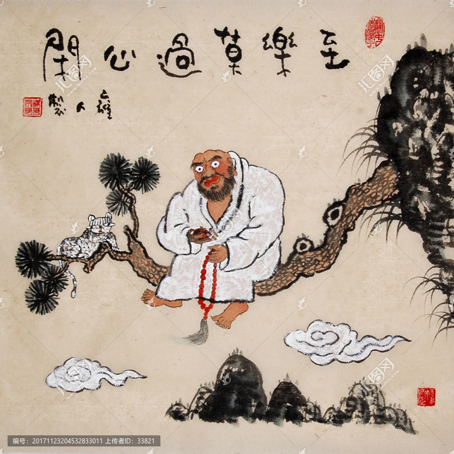 禪意國畫水墨人物