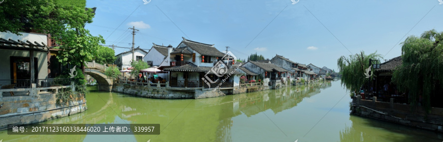 楓涇古鎮全景 江南水鄉全景