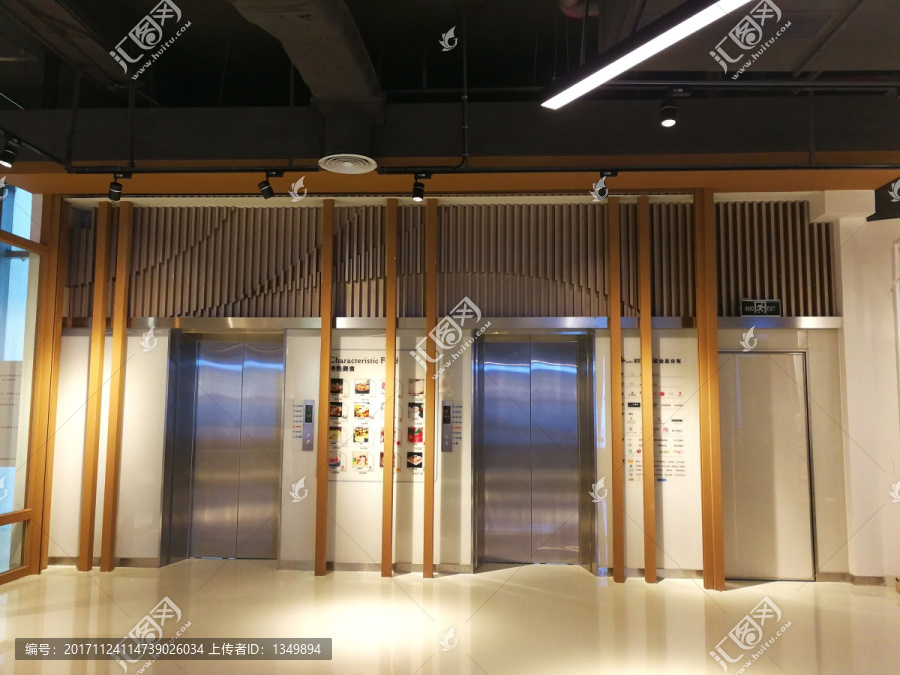 商场电梯厅,垂直电梯厅