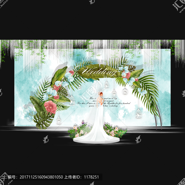 綠白色小清新婚禮主題