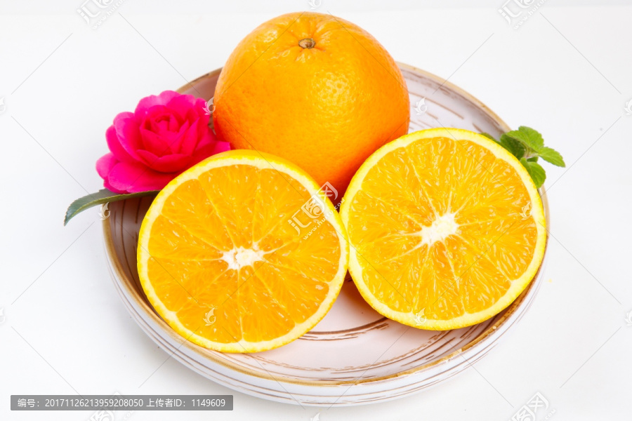 橙子白底
