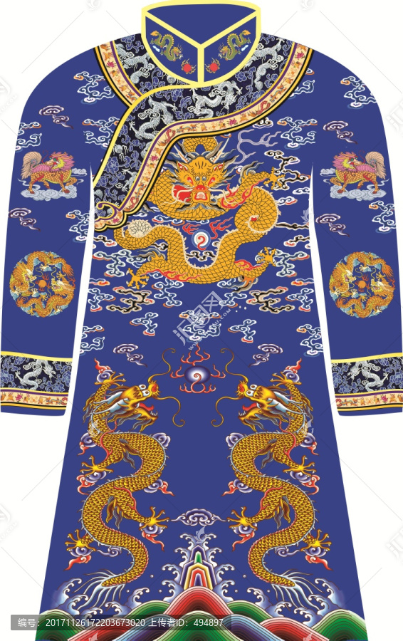 龍袍,分層