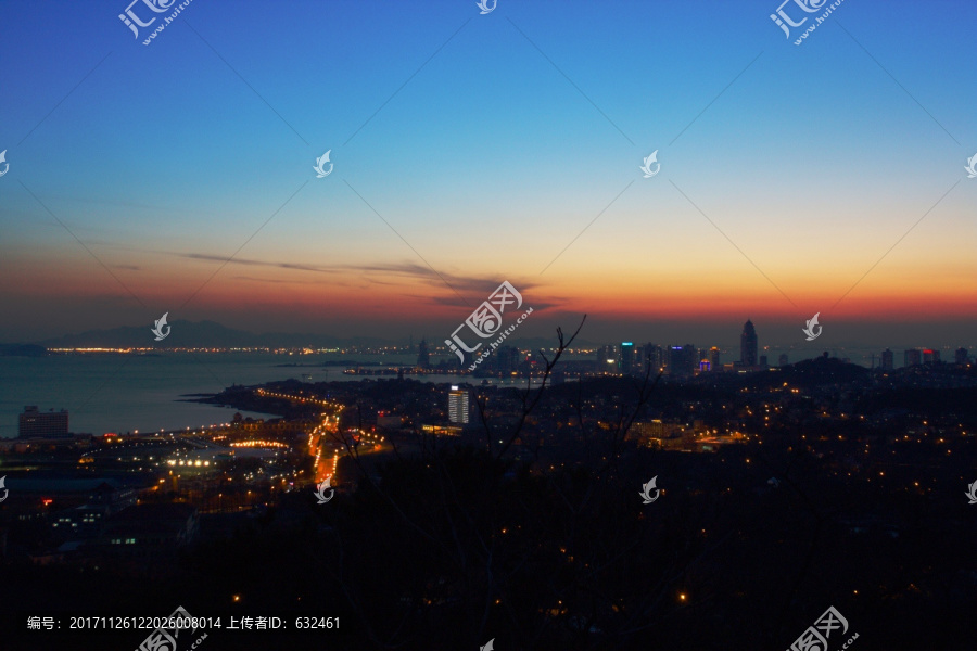 青岛城市风光夜景