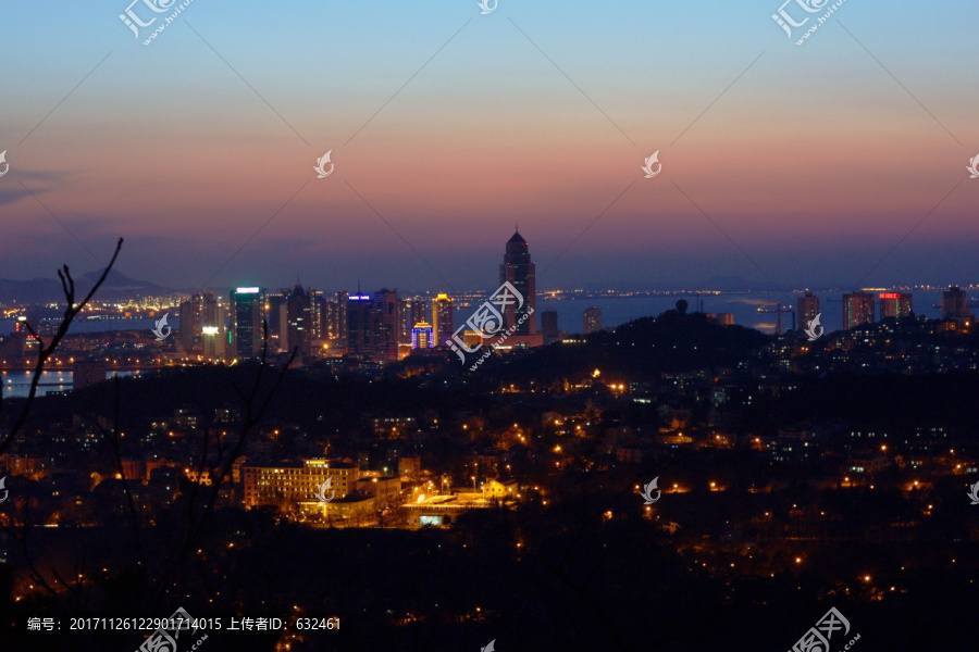 青岛城市风光夜景