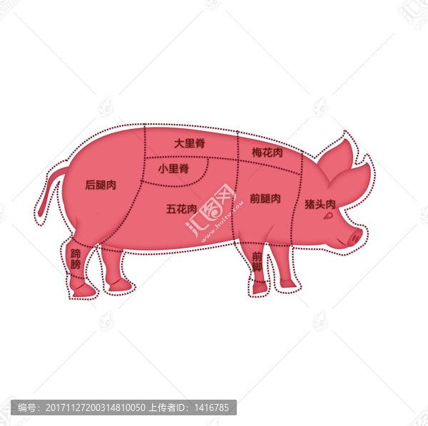 豬肉分割圖