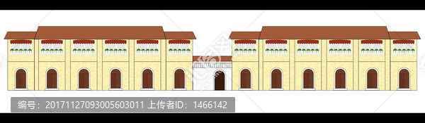 歐式建筑平面效果圖