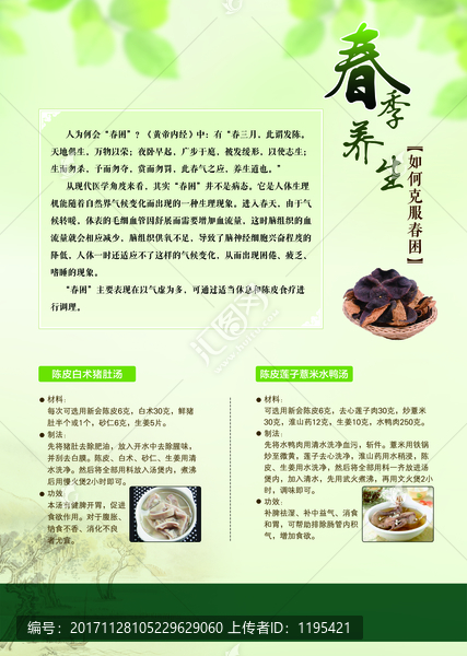 陳皮春季養(yǎng)生食譜,海報(bào)