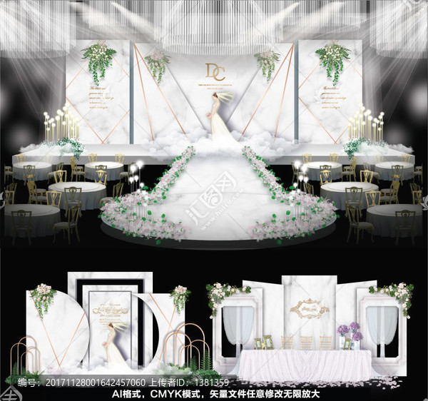 白色婚禮,大理石婚禮,韓式婚禮