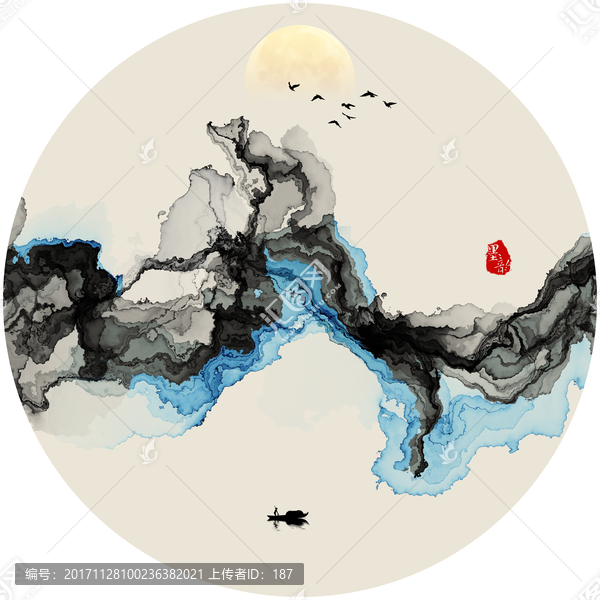 水墨畫,水墨掛畫,裝飾畫