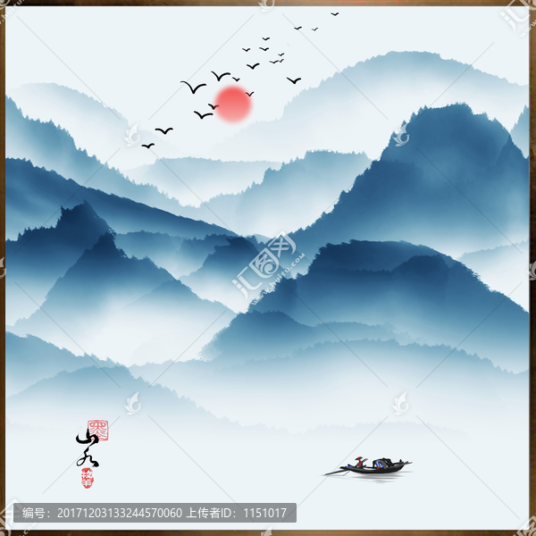 山水裝飾畫