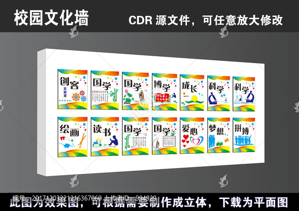 學校校園國學文化長廊高清展板