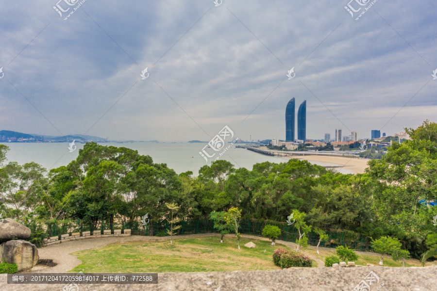 厦们鼓浪屿海滨城市风景