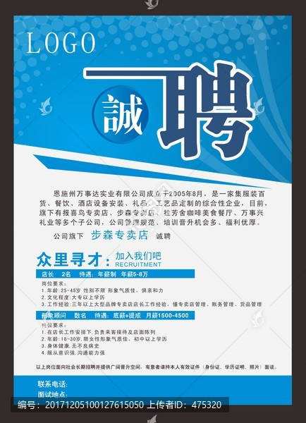 誠聘,眾里尋才
