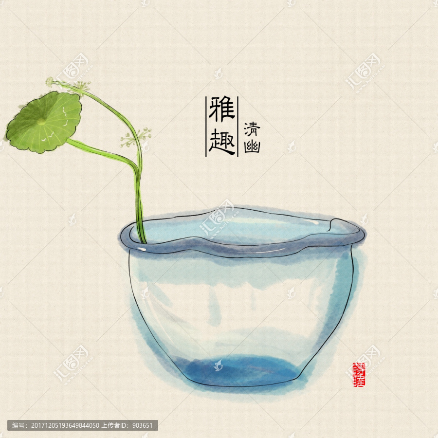 手繪花盤(pán)綠（tif分層）