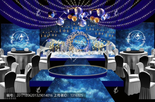星空婚禮舞臺效果圖