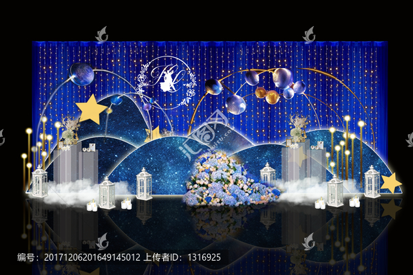 星空婚禮迎賓效果圖
