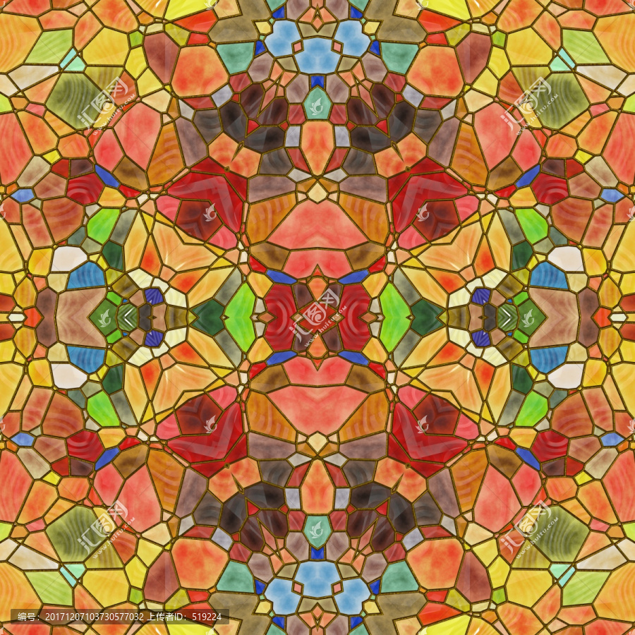 玻璃拼接花紋