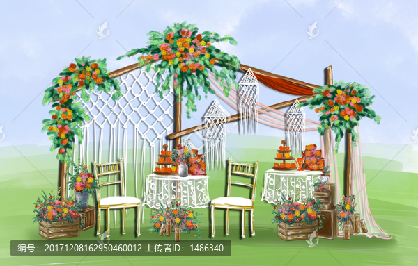 合影區(qū)迎賓區(qū)美式波西米亞