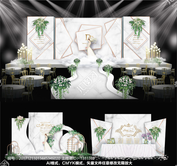 大理石婚禮,白色婚禮,時尚婚禮