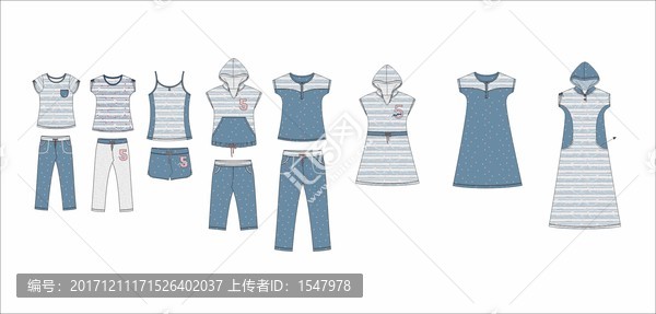 款式設(shè)計(jì)家居服女裝印花圖案
