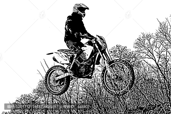 版畫效果摩托車手,摩托車手