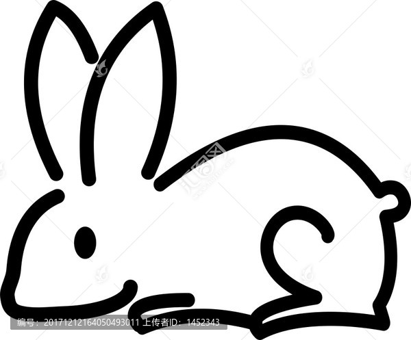 兔子线稿