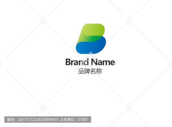 B卷曲logo