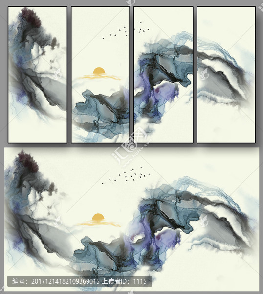 水墨,寫(xiě)意畫(huà)新中式裝飾畫(huà)