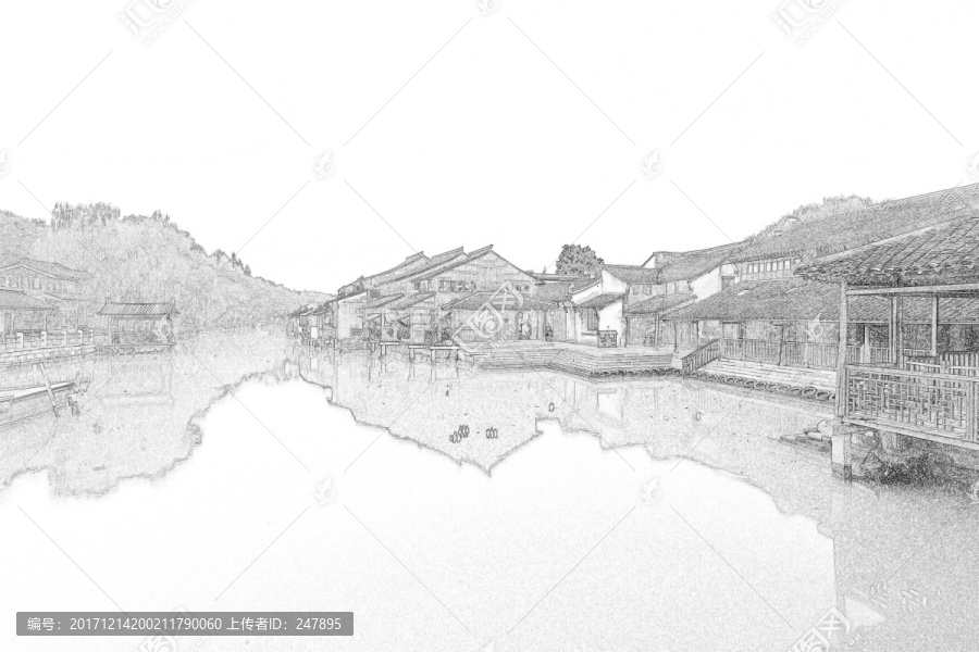 烏鎮(zhèn),線稿