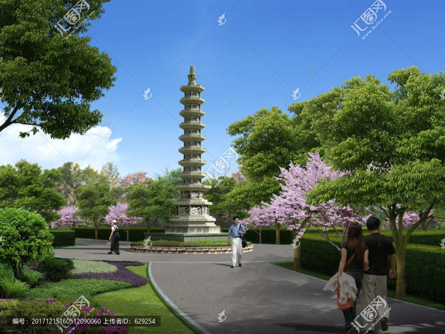 陵園祭祀祈福景觀效果圖