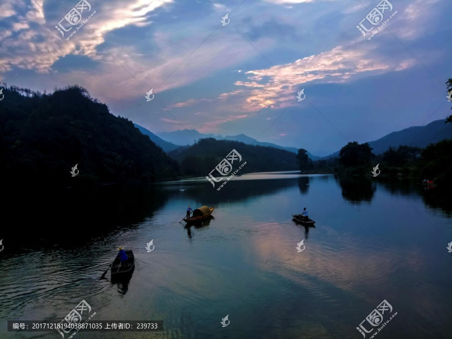 航拍秋浦河大龙湾