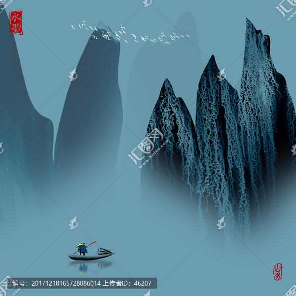 抽象意境水墨畫,禪境