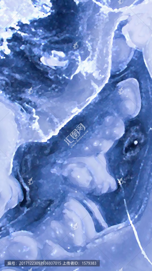 新創(chuàng)意畫,冰凍石窟