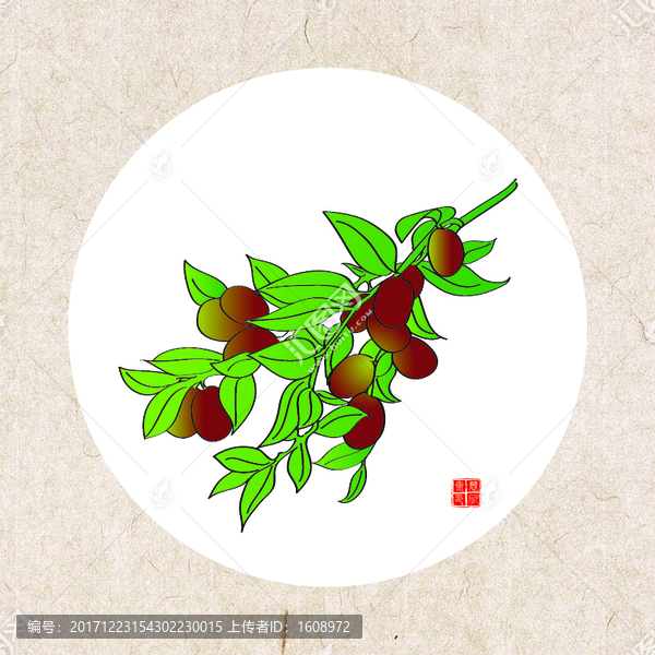 手繪紅棗