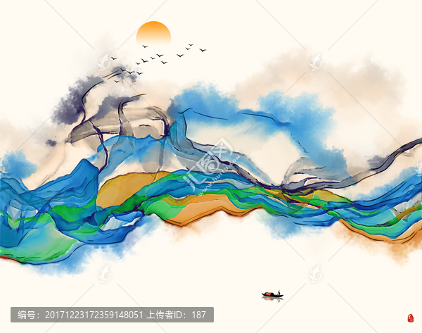 抽象暈染中國(guó)風(fēng)