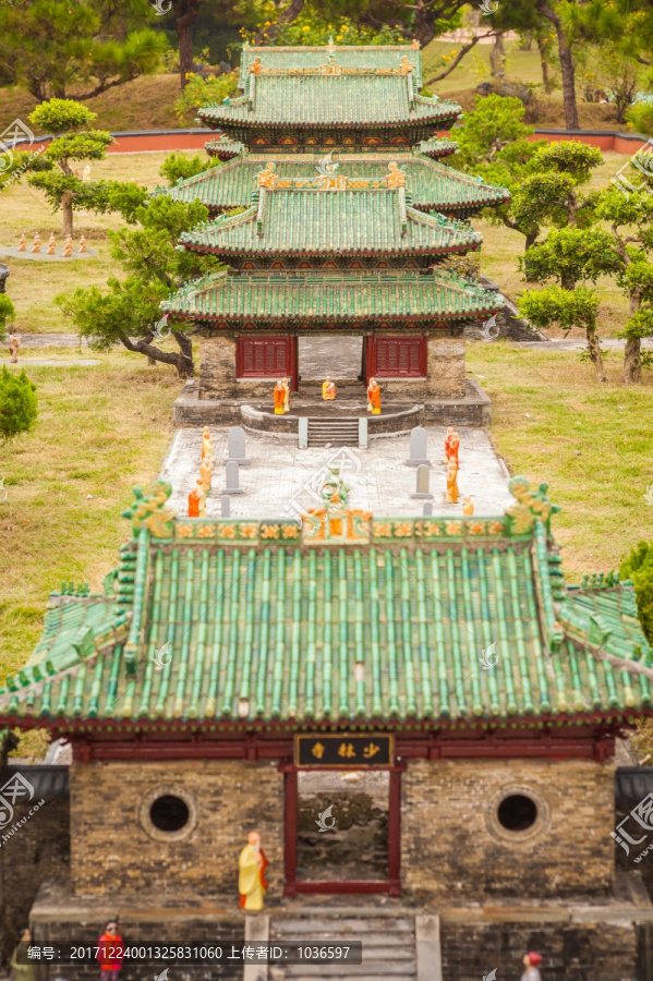 嵩山少林寺,古建筑模型