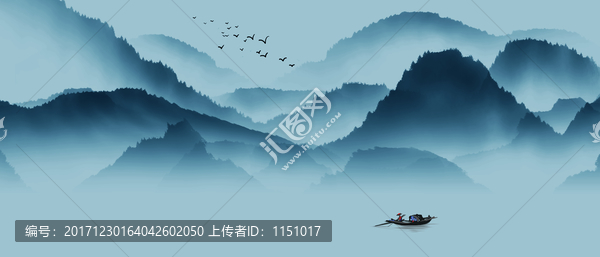 水墨山水意境畫